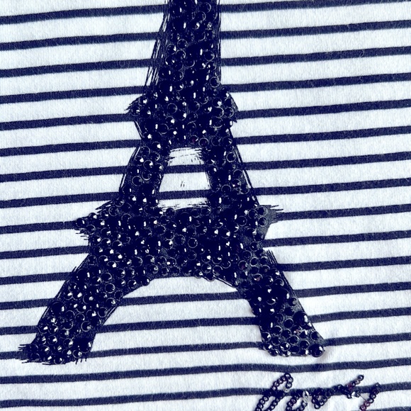 2 Nautical stripes tops, Embellished chic design- Karl Lagerfeld and W5 - Picture 7 of 12